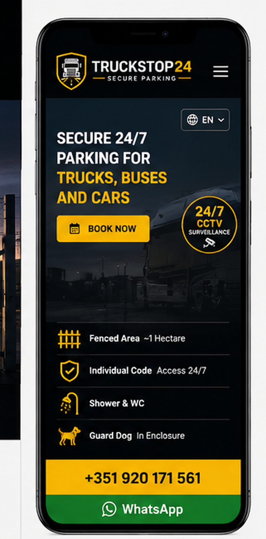 TruckStop24 mobile design preview